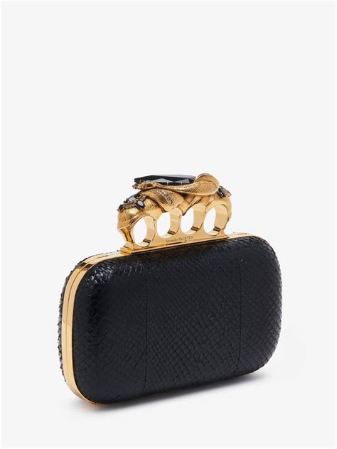 alexander mcqueen snake clutch bag.